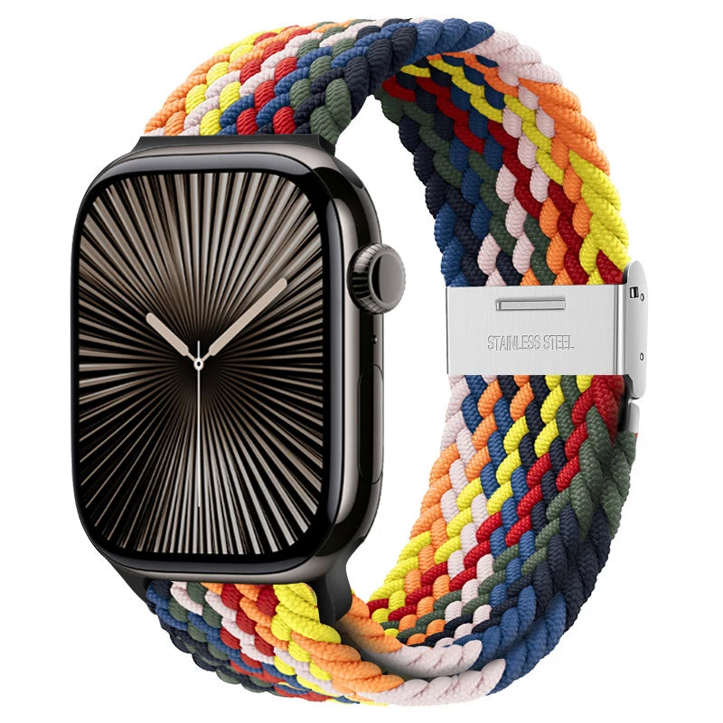 band For Apple Watch band 46mm 45mm 44mm 49mm 40mm 41mm 42mm Braided loop correa band Apple Watch Series 10 8 9 7 5 SE 6 4 Ultra
