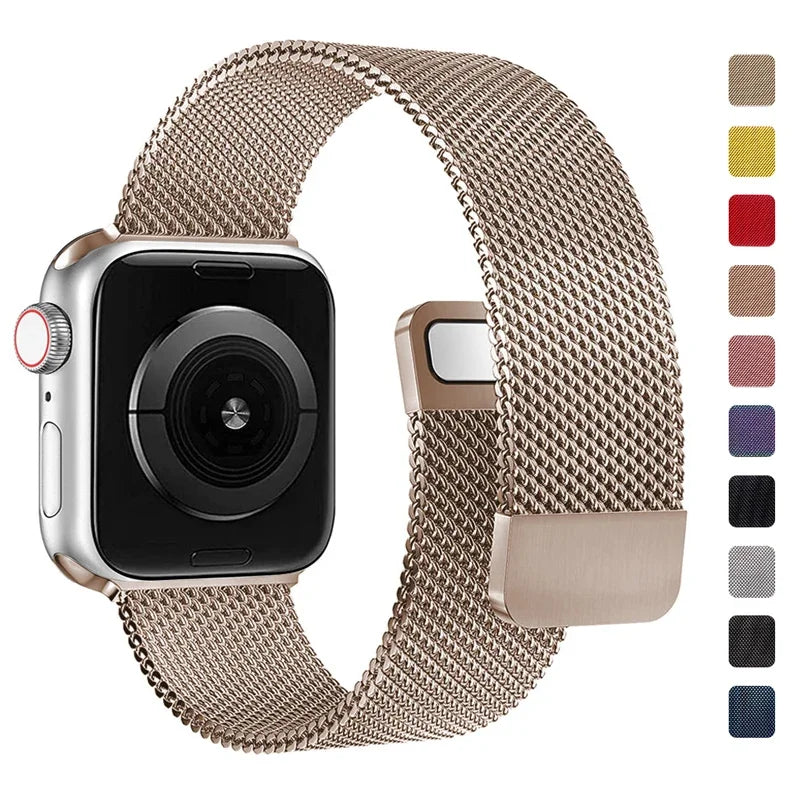 band For Apple Watch band 10 46mm 44mm 45mm 41mm 49mm 42mm 40mm 45mm Milanese Loop band Apple Watch Series 9 7 8 4 5 6 SE Ultra2