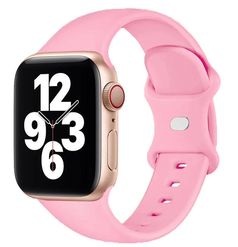 Silicone band For Apple Watch band 40mm 44mm 49mm 45mm 41mm 38mm 42mm 44mm correa band Apple Watch Series 9 8 7 6 3 SE Ultra 2