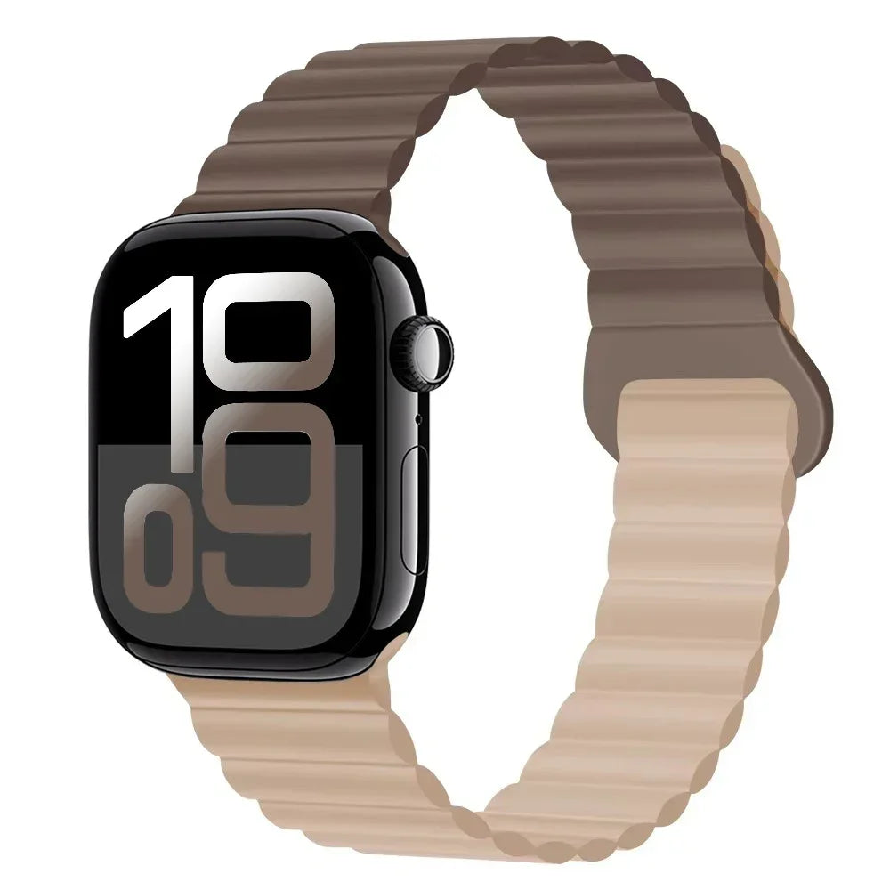 Silicone band for Apple Watch Ultra 3 2 1 49mm 11 10 42mm 46mm Magnetic band for Series 9 8 7 6 5 4 SE3 41mm 45mm 44mm 40mm