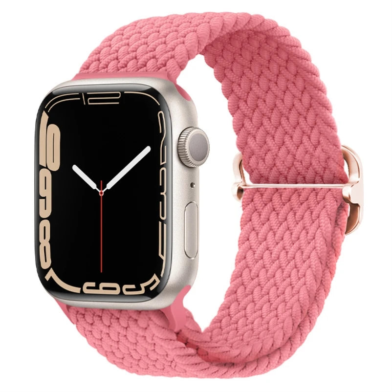 Braided Solo Loop band For Apple Watch band 40mm 44mm 45mm 41mm 38mm 42mm 49mm band correa Apple Watch Series Ultra 9 8 7 6 5 SE
