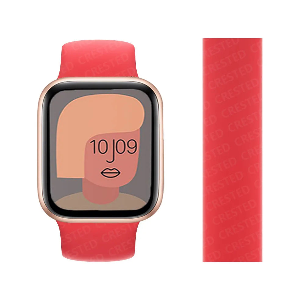 Solo loop band for Apple Watch band 44mm 40mm 45mm 41mm 42mm 49mm Silicone band correa Apple Watch Series 10 9 6 5 7 8 SE Ultra