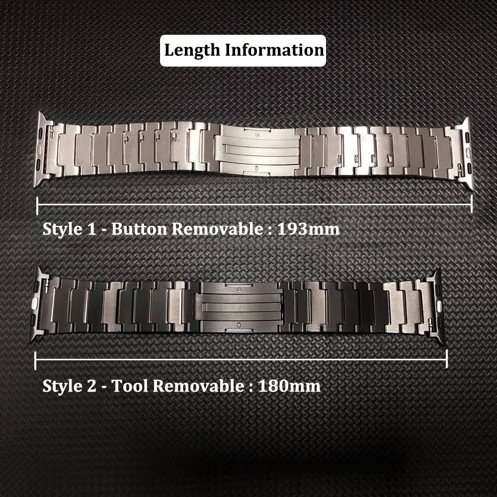 Titanium Link band for Apple Watch Ultra 3 2 49mm 41mm 42mm 44mm 46mm 40mm band for Apple Watch Series 11 10 9 8 7 6 5 4 SE Wristband