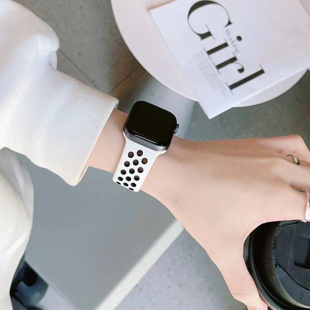 Sport band For Apple Watch Ultra 3 49mm S11 46mm 42mm 45mm 44mm 40mm 41mm band Apple Watch Series 10 8 7 6 4 5 9 SE Silicone Band