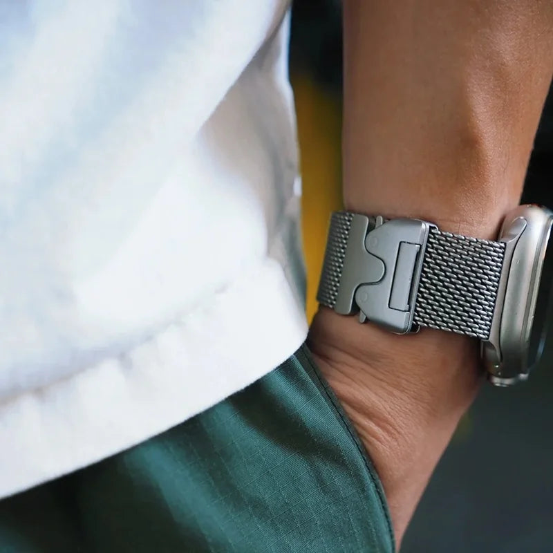 Milanese parachute band For Apple Watch band Ultra 3 2 49mm 46mm 44mm 45mm 41mm 42mm band Correa Apple Watch Series 11 10 9 8 7 SE