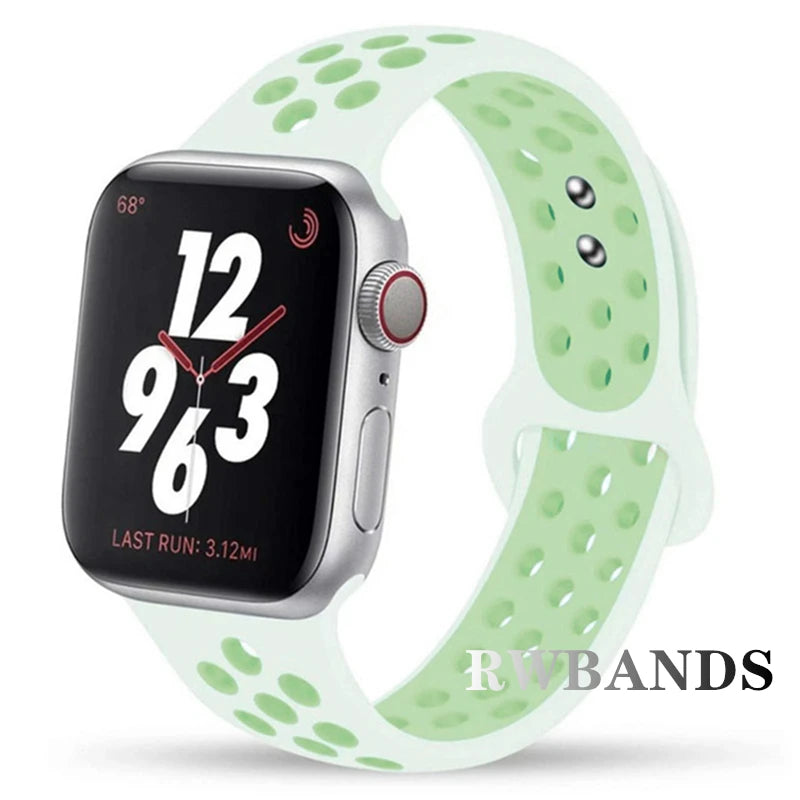Sport band for Apple Watch band 46mm 44mm 40mm 42mm 38mm 41mm 45mm Breathable band Apple Watch Series 10 9 8 7 6 SE 5 3 Ultra 2 49mm