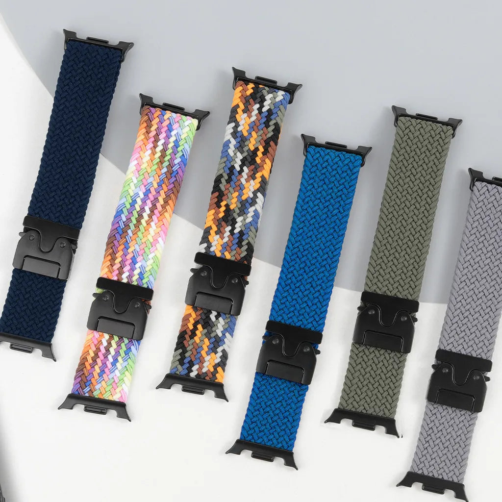 Parachute Buckle Elastic Nylon Strap for Samsung Galaxy Watch 8 40/44mm Luxury Band for Galaxy 8 Classic 46mm Sport Bracelet