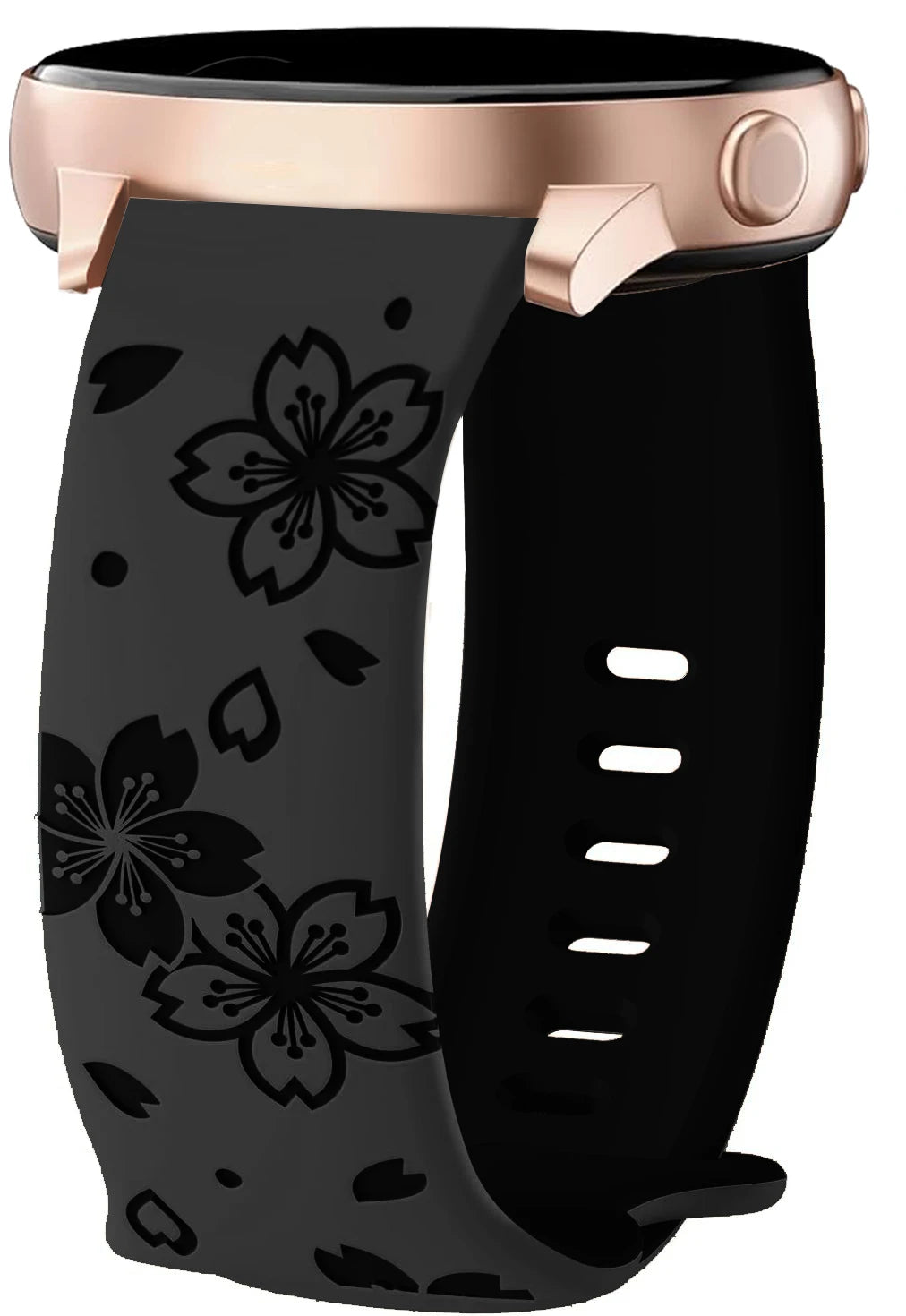 Two-tone Silicone Band Engraved Strap for Samsung Galaxy Watch 7/6/5/4/Active 2 40mm 44mm/Watch 5 Pro 45mm/Watch 3 41mm Straps