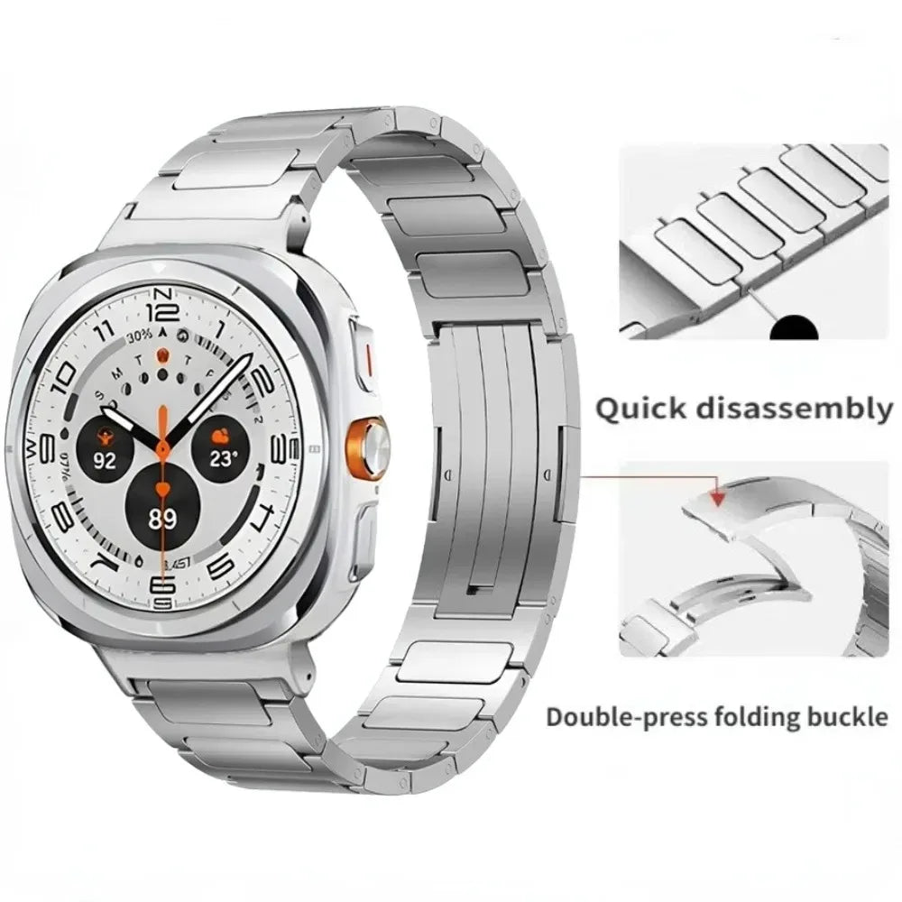Stainless Steel Strap for Samsung Galaxy Watch 2025 Ultra 47mm Metal Comfortable Breathable Band for Galaxy Watch 8-7 Ultra 47mm