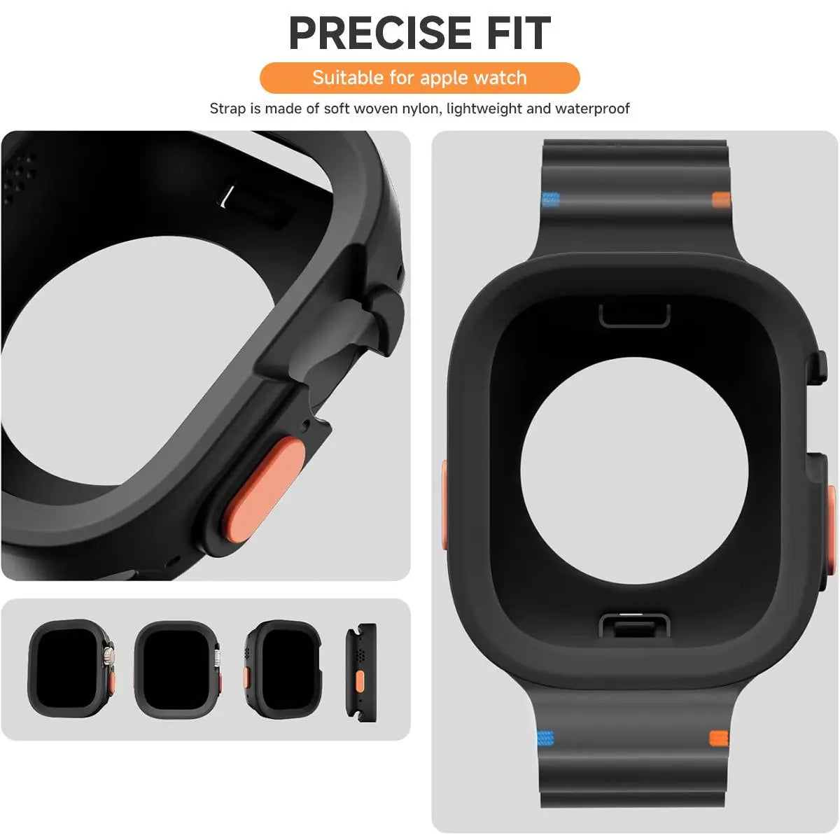 Silicone Case+band For Apple Watch Ultra 3 49mm 42mm 46mm 44mm 40mm 45mm 41mm band cover for Apple Watch Series 11 10 SE 3 9 8 7