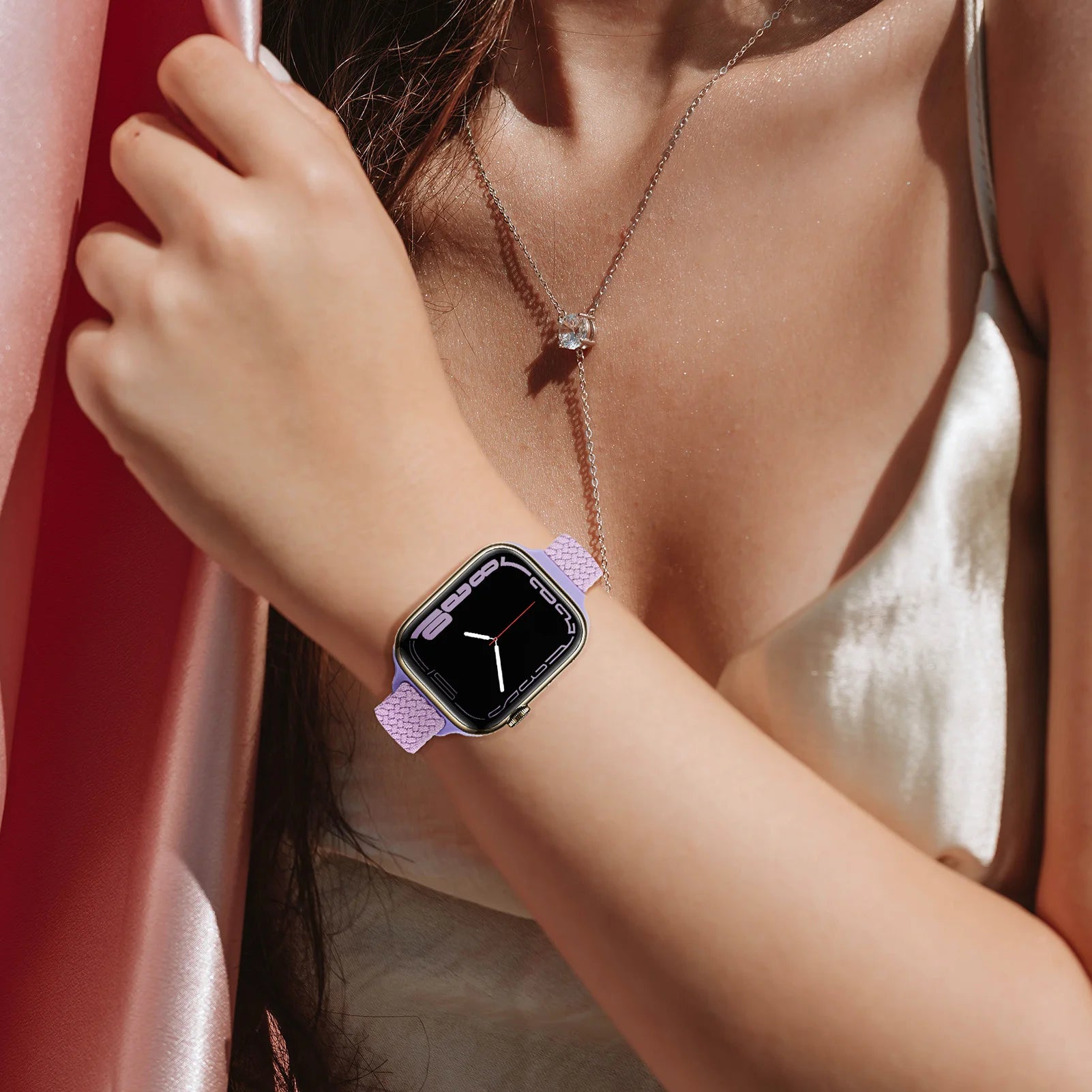 Slim Braided Solo Loop band For Apple Watch band 45mm 41mm 44mm 40mm 46mm 42mm 49mm band Apple Watch Series Ultra 2 10 9 SE 8 7