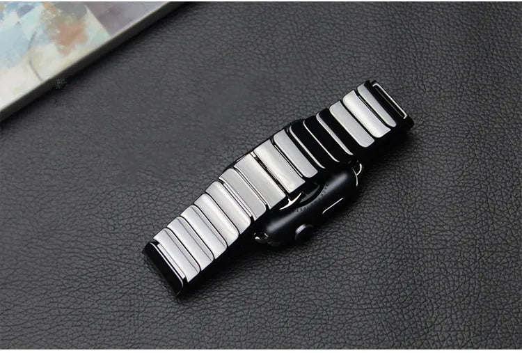 Ceramic band for Apple Watch band 44mm 40mm 45mm 49mm 42mm 38mm Stainless steel butterfly band Apple Watch Series 6 3 7 8 SE Ultra