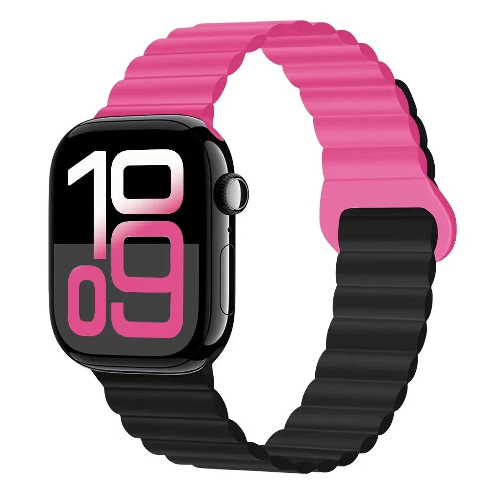 Silicone band for Apple Watch Ultra 3 2 1 49mm 11 10 42mm 46mm Magnetic band for Series 9 8 7 6 5 4 SE3 41mm 45mm 44mm 40mm