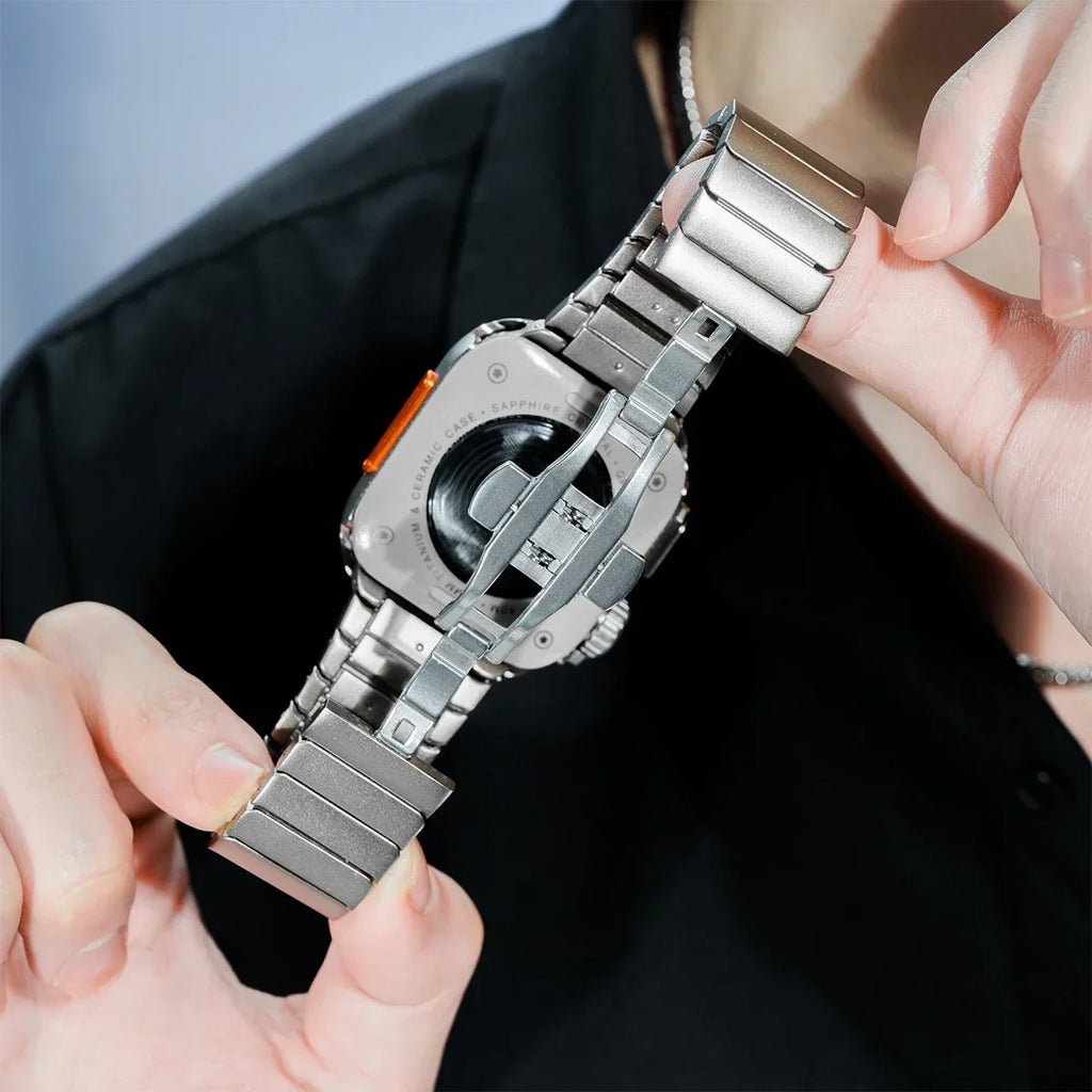 Case+band for Apple Watch band 10 42mm 46mm Ultra 2 49mm 9 8 7 6 SE 5 Steel metal Protective Shell Upgrade Apple Watch 49mm 45mm 44mm