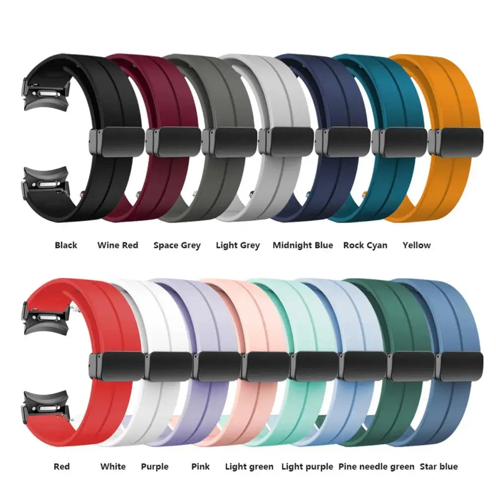 Magnetic Silicone Strap For Samsung Watch 7 6 5 4 40mm 44mm Sport Watchband For Galaxy Watch 5Pro 4 6Classic 47mm 43mm 42mm 46mm