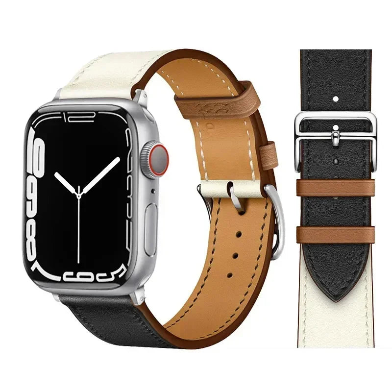 Sport Leather Watch band for Apple Watch band 44mm 38mm 42mm 46mm 40mm 41mm 49mm 45mm band Apple Watch Series Ultra 2 10 9 8 7 6 5 4 SE