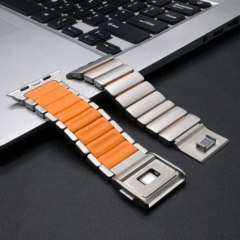 Titanium band for Apple Watch Ultra 3 2 band 49mm Series 11 10 46mm Magnetic band for Apple Watch 9 8 7 6 5 4 SE 3 44mm 45mm