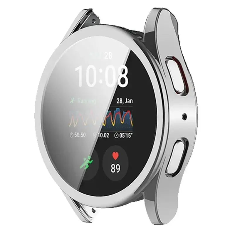 Strap+Screen Case Protector For Samsung Galaxy Watch 7 6 5 4 40mm 44mm Band Cover For Samsung Galaxy Watch 7 44mm Metal Bracelet