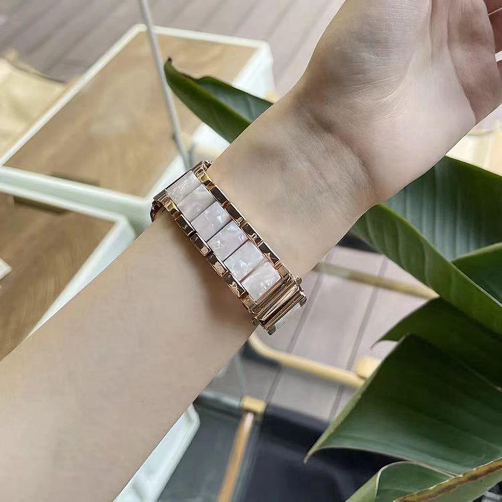 resin metal band For Apple Watch band women Ultra 10 9 8 7 6 5 4 3 2 1 SE 38mm 40mm 41mm 42mm 44mm 45mm 46mm 49mm Loop