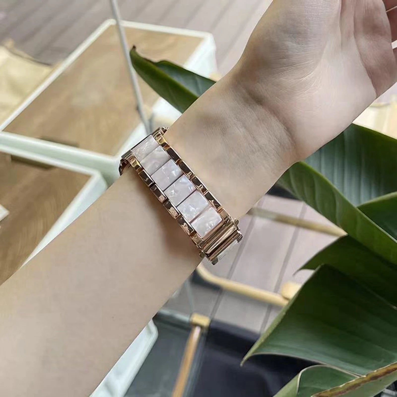 resin metal band For Apple Watch band women Ultra 10 9 8 7 6 5 4 3 2 1 SE 38mm 40mm 41mm 42mm 44mm 45mm 46mm 49mm Loop