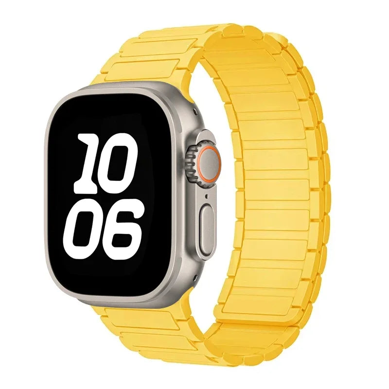Silicone band for Apple Watch 46mm 42mm 49mm 45mm 41mm 44mm 40mm Magnetic band for Apple Watch Ultra 2 Series 10 9 8 7 6 SE 5 4 3