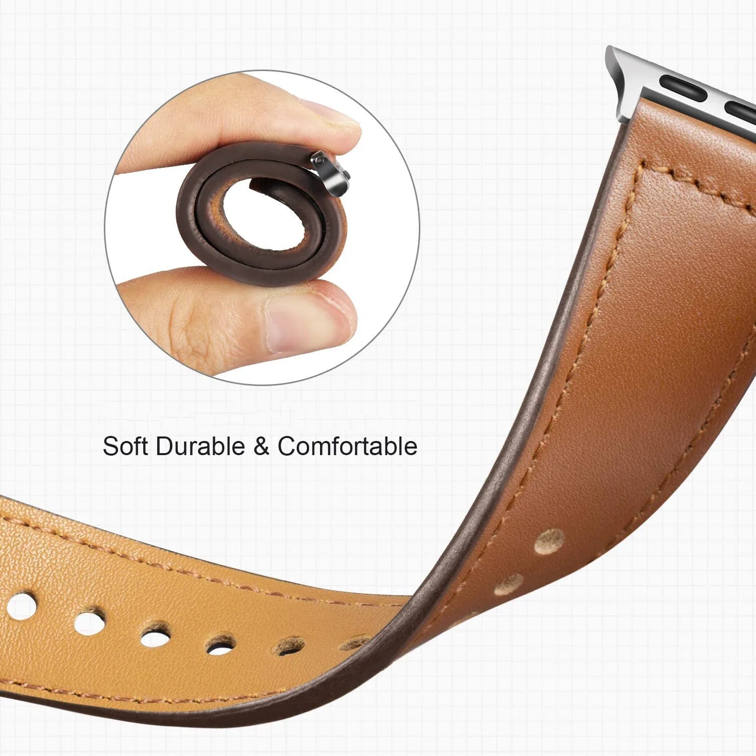 Leather band For Apple Watch Ultra 2 49mm 44mm 40mm 41mm 45mm 38mm 42mm wrist band for Apple Watch Series 9 8 7 3 4 5 6 se