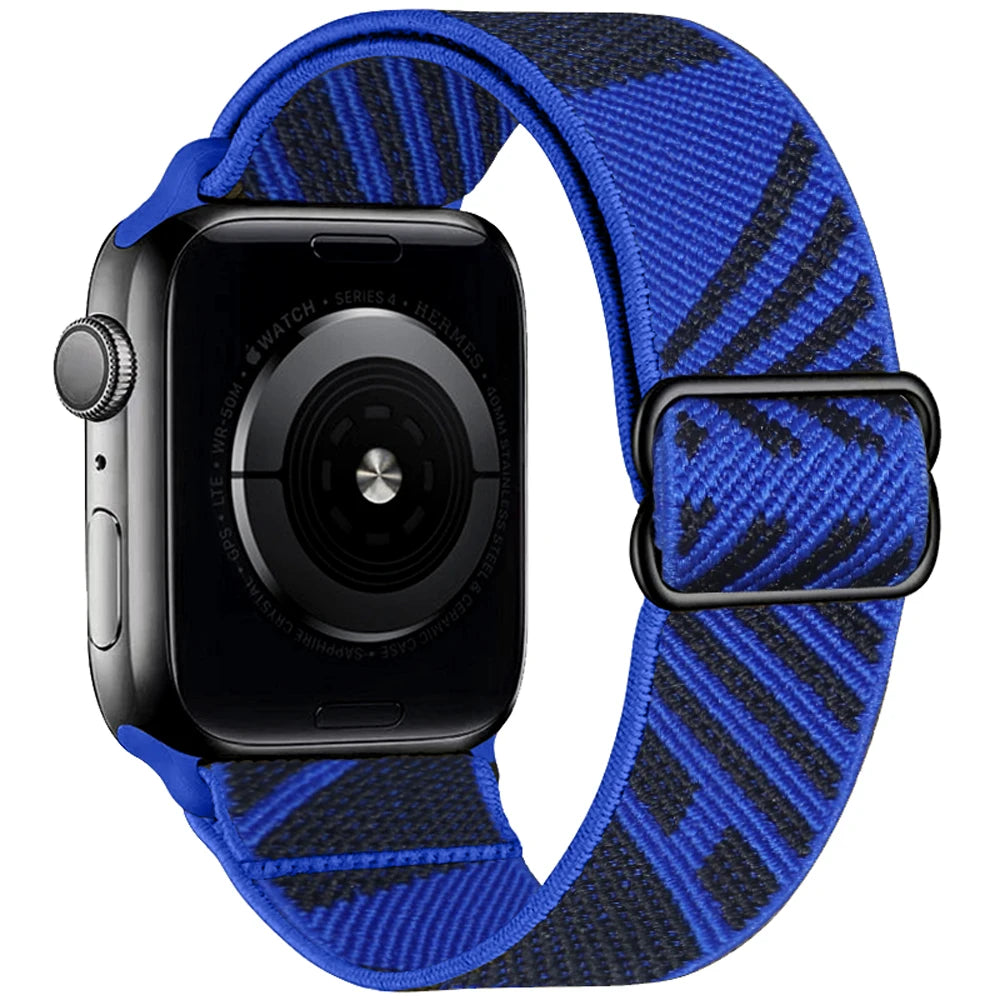 Scrunchie band for Apple Watch band 44mm 40mm 38mm 42mm Elastic Nylon SmartWatch band For Apple Watch 7 6 5 4 3 2 1 SE Watchband