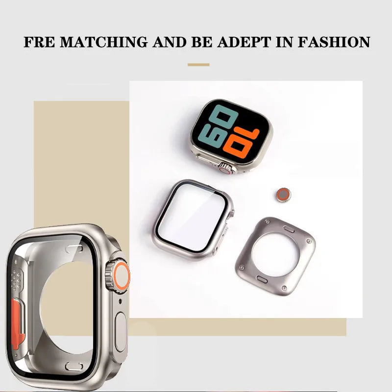 Silicone band+Case Change to Ultra For Apple Watch Ultra 10 9 8 7 6 5 4 SE For Apple Watch 46mm 49mm 45mm 44mm 42mm 41mm 40mm 38mm