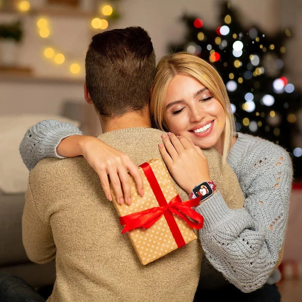 Christmas band for Apple Watch band 40mm 41mm 42mm 44mm 45mm 49mm 46mm Silicone Sport band Apple Watch Ultra 10 9 8 7 6 5 4 3 SE