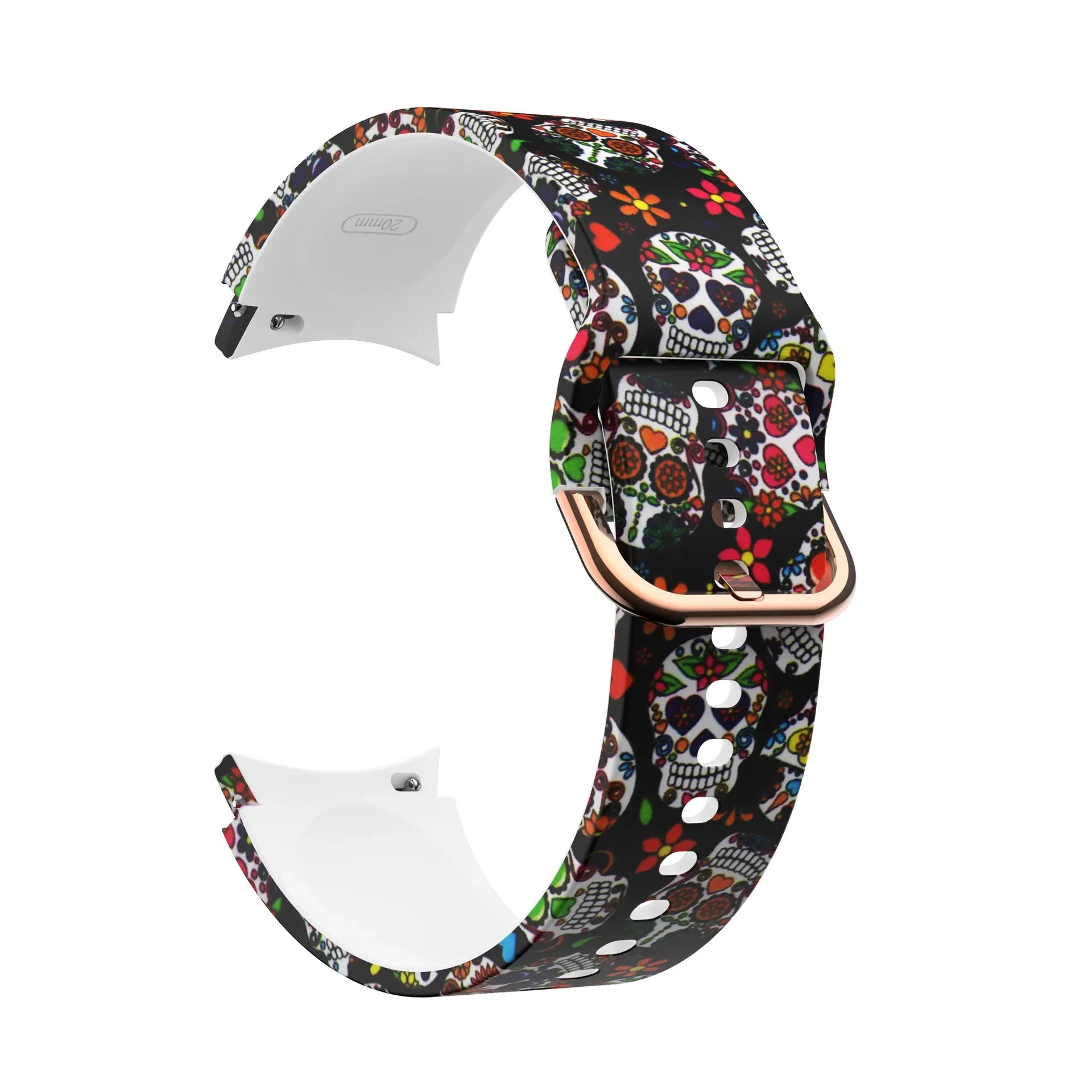 Printed Silicone Strap For Samsung Galaxy FE 4/5/6/7 40mm 44mm Colors Bracelet Watchband For Watch 4-6 Classic 47mm43mm 46mm42mm