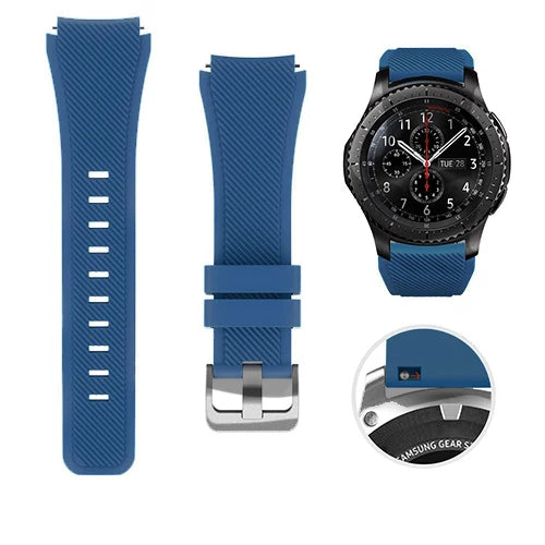 22mm Silicone Band for Samsung Galaxy Watch 3 45mm/huawei watch GT2 46mm/Gear S3 Watchband Bracelet Strap for Amazfit GTR 47mm