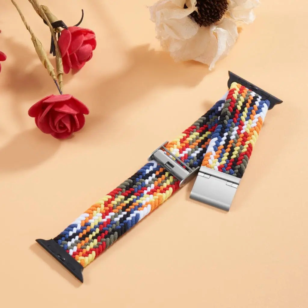 band For Apple Watch band 46mm 45mm 44mm 49mm 40mm 41mm 42mm Braided loop correa band Apple Watch Series 10 8 9 7 5 SE 6 4 Ultra