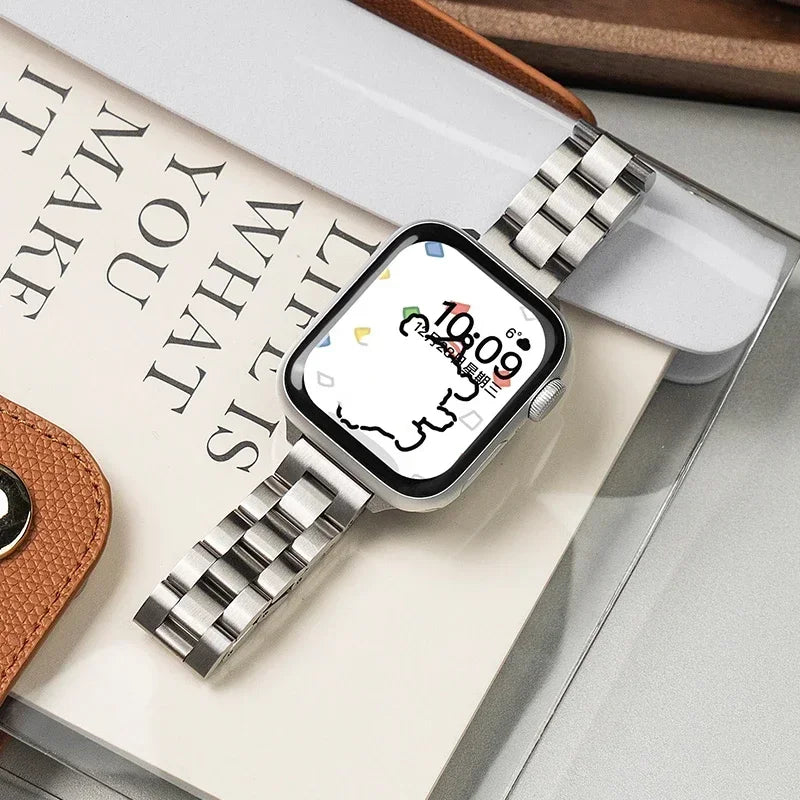 Thin band for Apple Watch band 45mm 44mm 41mm 40mm 42mm 38mm 49mm Stainless Steel metal band Apple Watch Series 10 9 8 3 Ultra 7 6 SE