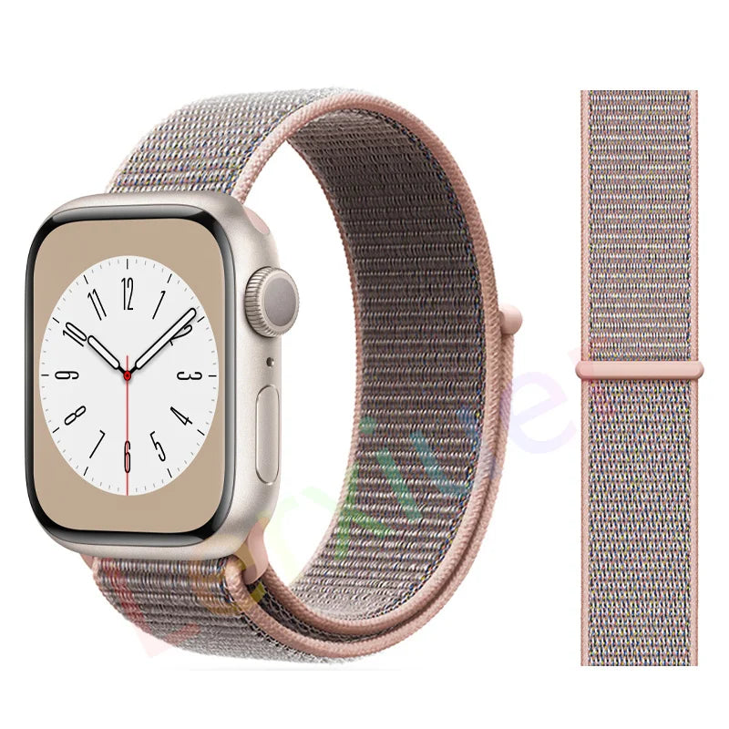 Nylon Loop band for Apple Watch band 46mm 44mm 40mm 42mm 45mm 41mm 49mm 44mm band Apple Watch Series Ultra 2 11 10 9 SE 7 6 5 4