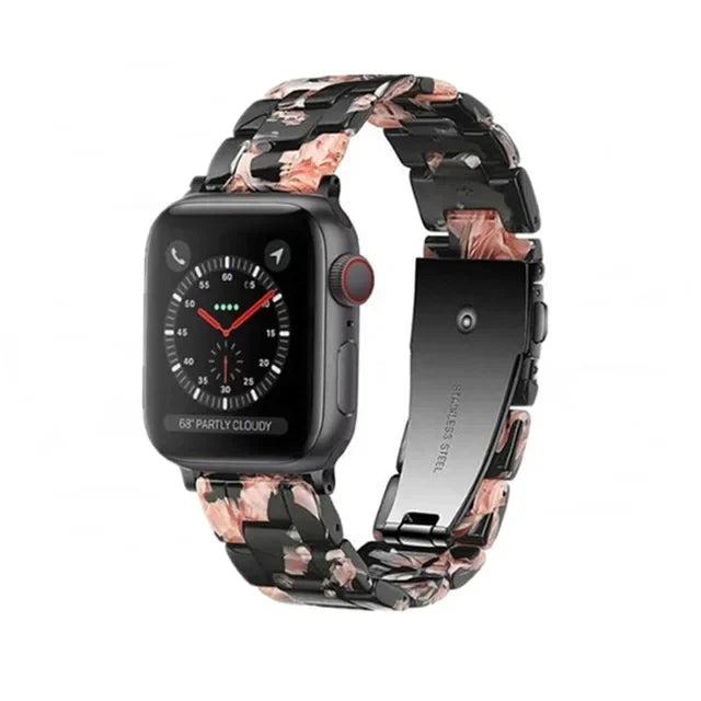 Resin band for Apple Watch band 44mm 40mm 45mm 49mm 38mm 42mm 41mm Fashion Wrist band for Apple Watch Series 8 7 6 5 4 3 2 1 Ultra 2