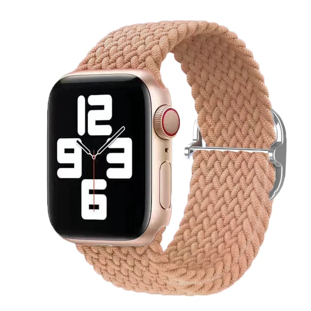 Braided Loop For Apple Watch band 49mm 44mm 45mm 41mm 42mm 38mm 40mm Elastic Solo band Apple Watch Ultra Series 7 SE 3 6 8 Band