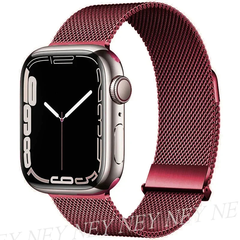 Milanese Loop band For Apple Watch band Ultra 2 49mm 46mm 45mm 44mm 41mm 38mm 42mm Stainless Steel metal Apple Watch Series 10 9 8 7 6 5 4 3