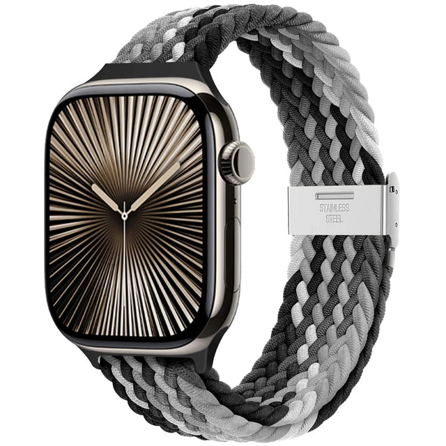 band For Apple Watch band 46mm 45mm 44mm 49mm 40mm 41mm 42mm Braided loop correa band Apple Watch Series 10 8 9 7 5 SE 6 4 Ultra