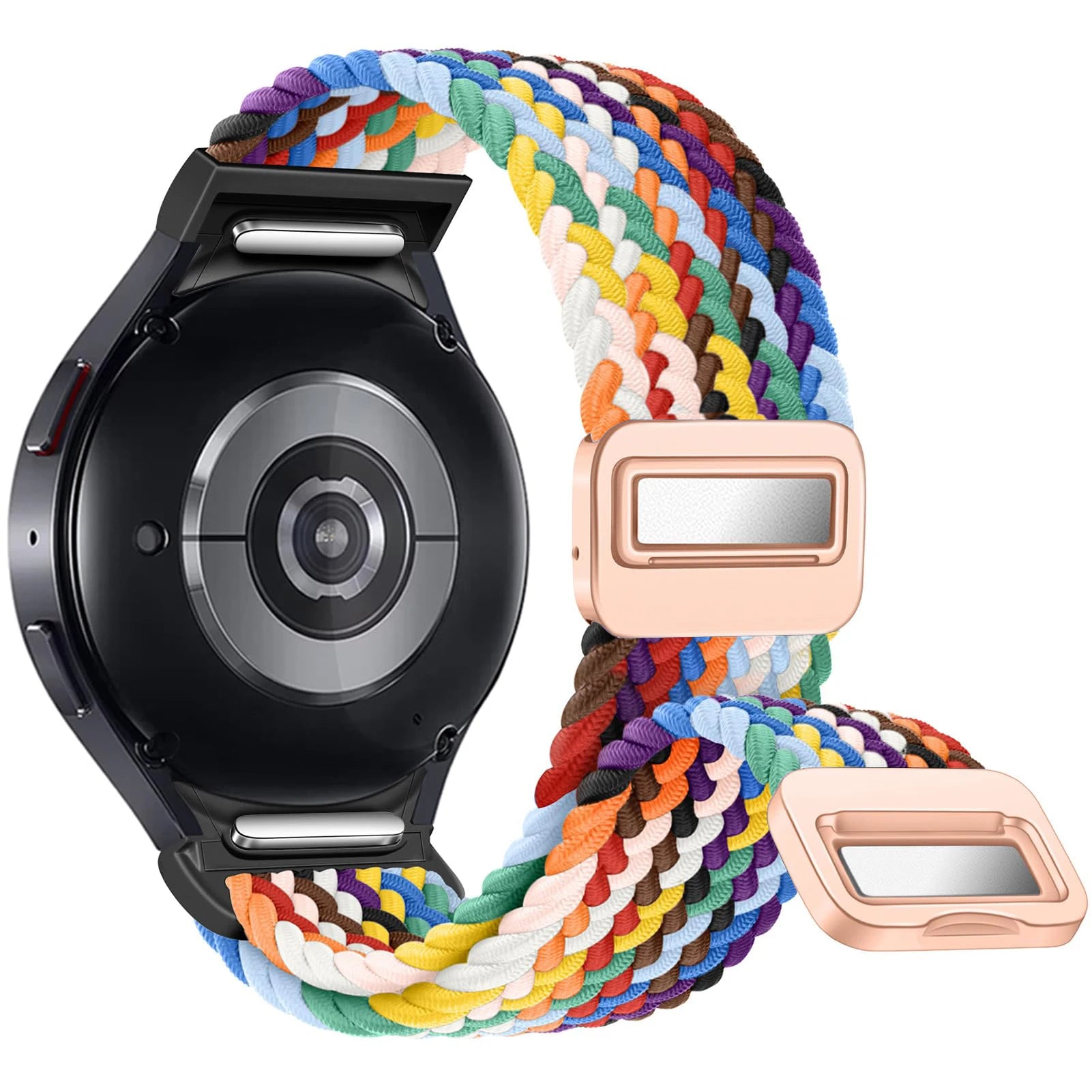 No Gaps Band For Samsung Galaxy Watch 7 6 4 classic/5 pro 47mm 44mm 40mm Braided solo loop Magnetic bracelet Galaxy watch6 strap