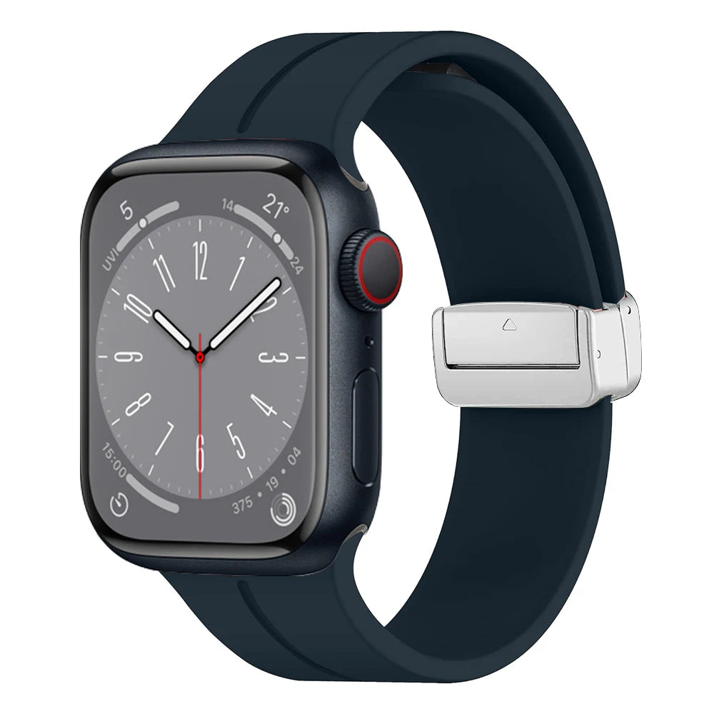 For Apple Watch band 45mm 41mm 49mm 44mm 42mm 46mm Magnetic Silicone band correa Apple Watch Series 10 9 8 7 SE 6 5 4 Ultra band