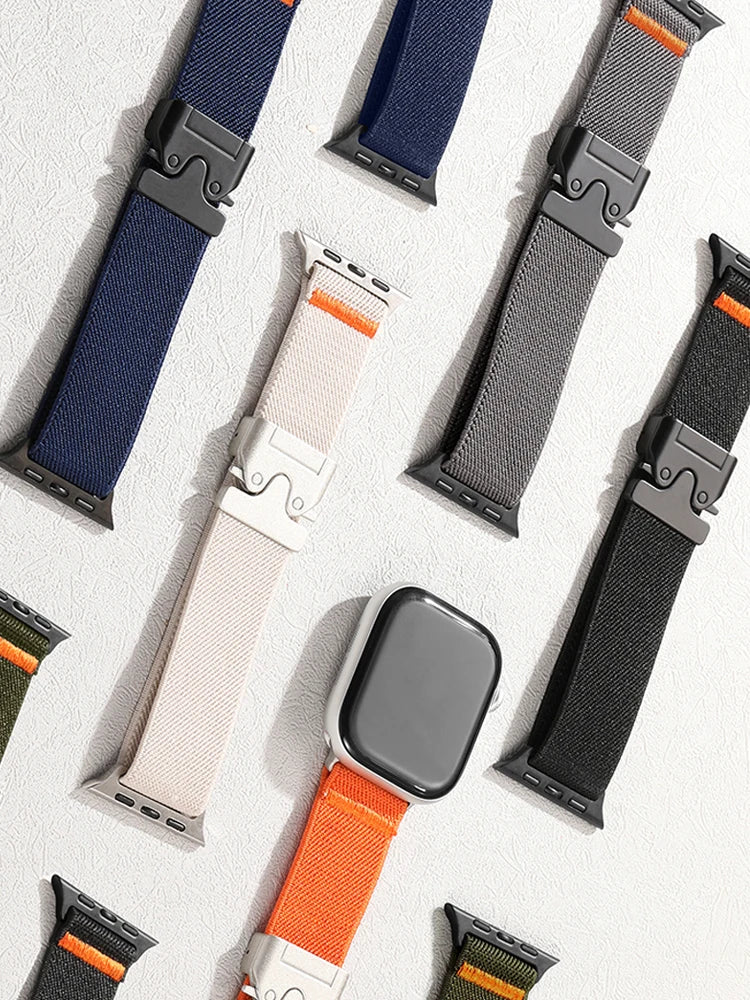 Sport band For Apple Watch band 46mm 42mm 49mm 44mm Apple Watch 45mm 41mm 40mm Parachute Nylon correa band Series 10 9 8 7 6 SE Ultra3