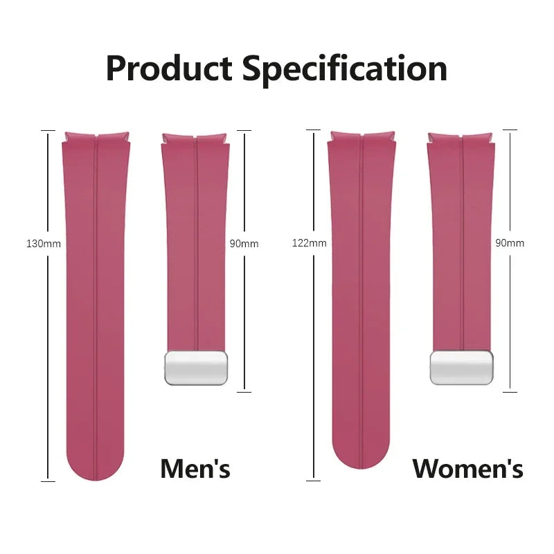 Magnetic Silicone Strap for Samsung Galaxy Watch 7 6 5 4 40mm 44mm 5Pro 45mm Band Bracelet for Galaxy Watch 6 4Classic 43mm 47mm