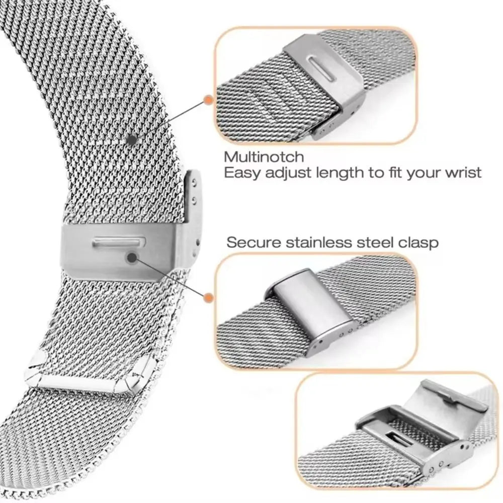 Stainless Steel Strap for Samsung Galaxy Fit 3 Smartwatch Strap Metal Loop Bracelet Watchband for Galaxy Fit3 Replacement Correa