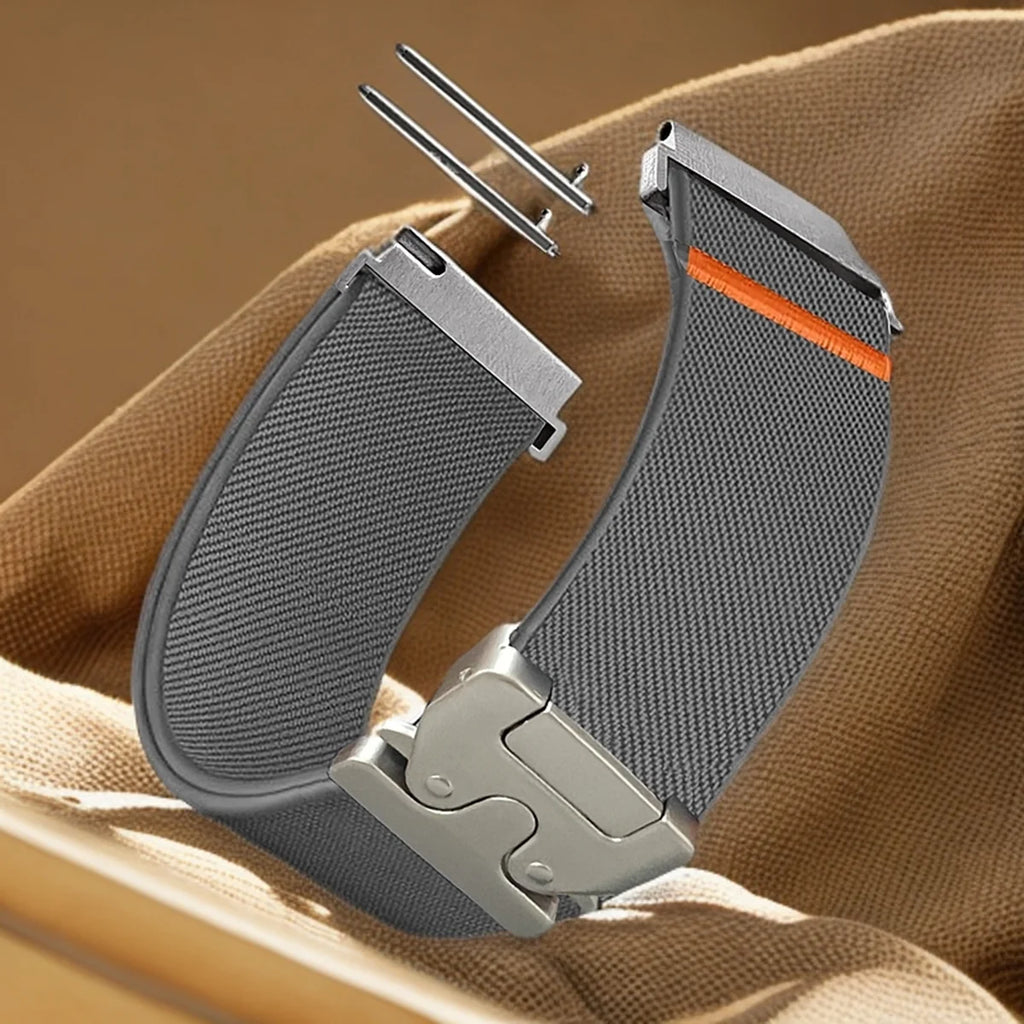 18/20/22mm Parachute Strap for Amazfit bip3 pro/BIP5/GTR 4 Nylon Elastic Loop for Samsung Watch/Garmin Watch/Xiaomi Watch Strap