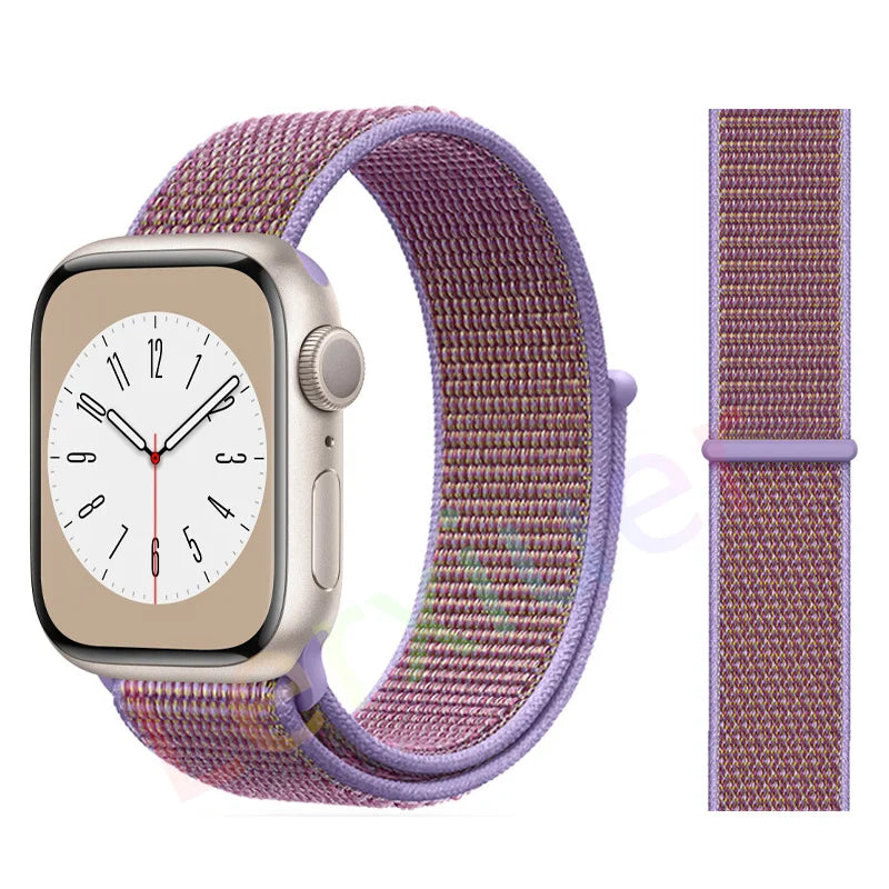 Nylon Loop band for Apple Watch band 46mm 44mm 40mm 42mm 45mm 41mm 49mm 44mm band Apple Watch Series Ultra 2 11 10 9 SE 7 6 5 4