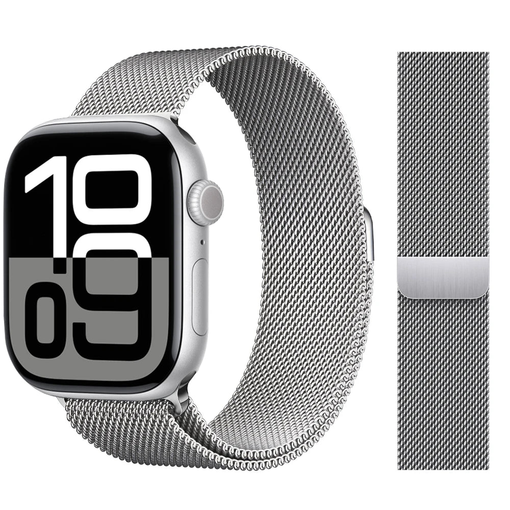 Milanese Loop band For Apple Watch band 46mm 44mm 45mm 40mm 42mm 41mm 38mm 49mm band Apple Watch Series 10 Ultra 2 9 8 SE 7 6 5