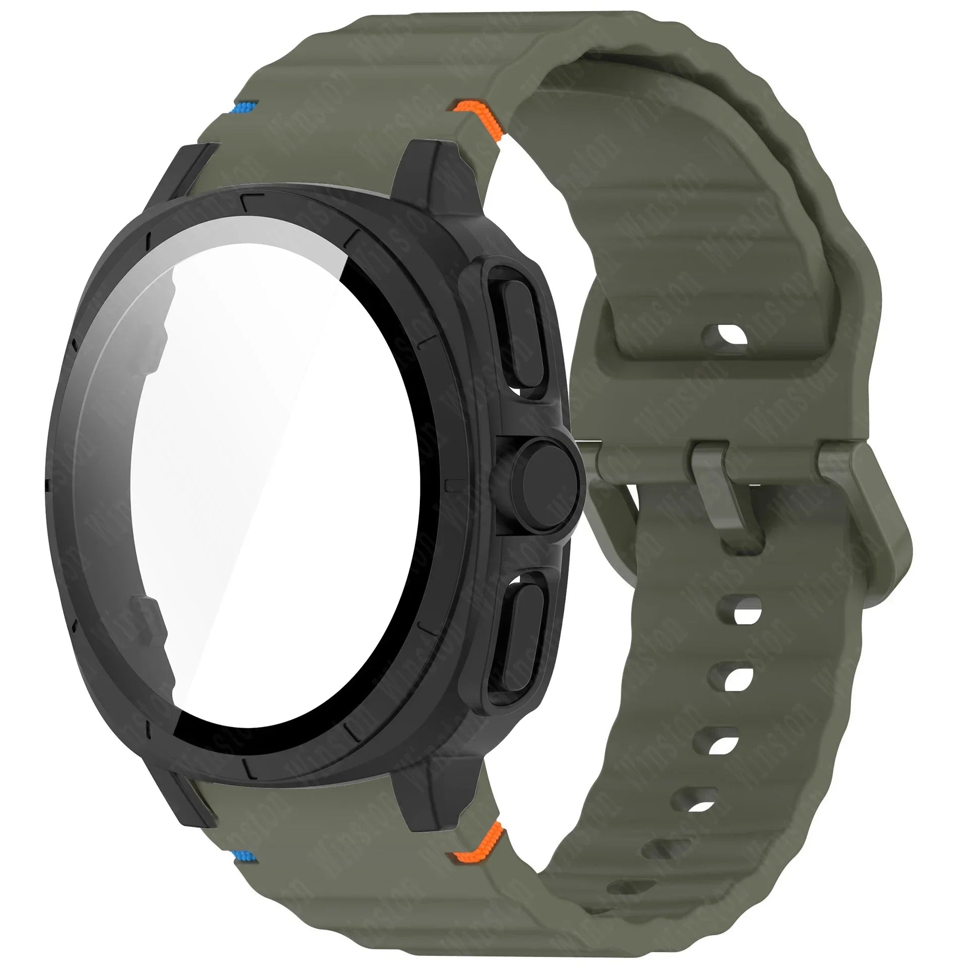 Case+Strap for Samsung Galaxy Watch 7 40mm 44mm Appearance Upgrade Ultra 47mm for Galaxy Watch 7 Sports silicone Bracelet