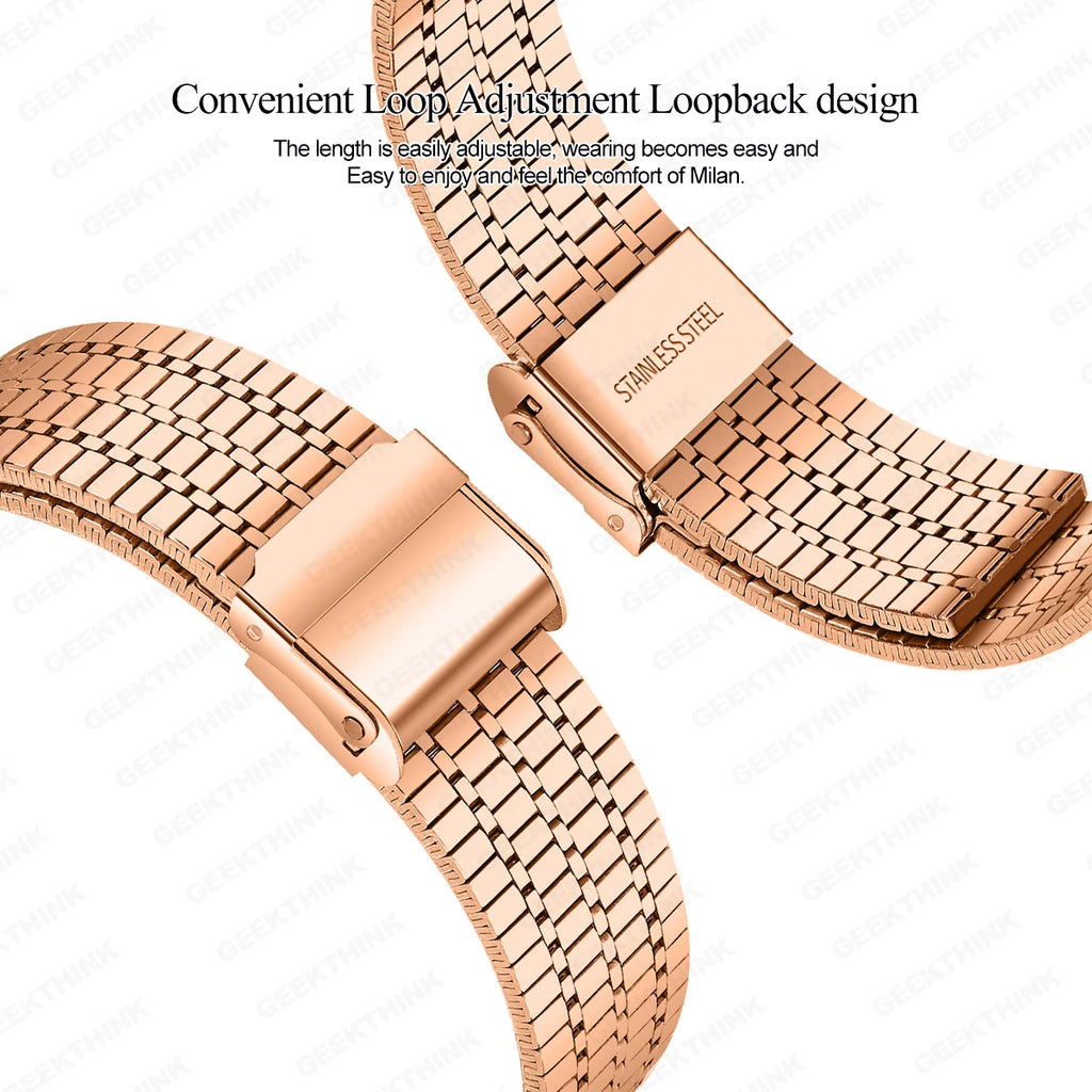 Stainless Steel band for Apple Watch Ultra 2 49mm Series 10 46mm 42mm 44mm 45mm 41mm metal band Apple Watch 9 8 7 6 SE 5 4 band