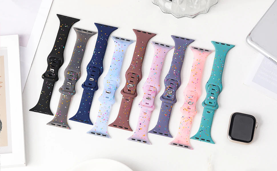 Slim Silicone band for Apple Watch band 40mm 41mm 45mm 44mm 38mm 49mm 42mm 46mm band Apple Watch Series 10 9 8 7 6 3 SE Ultra 2