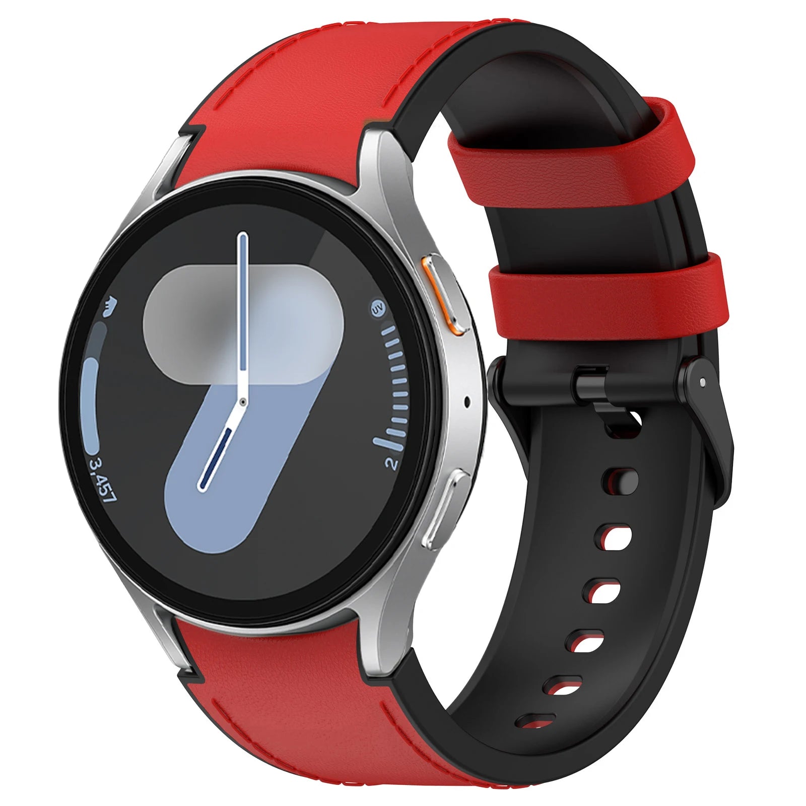 No Gaps Leather Strap for Samsung Galaxy Watch 7 6 5 4 40mm 44mm 6 4Classic 43mm 47mm Silicone Band for Galaxy Watch 5Pro 45mm